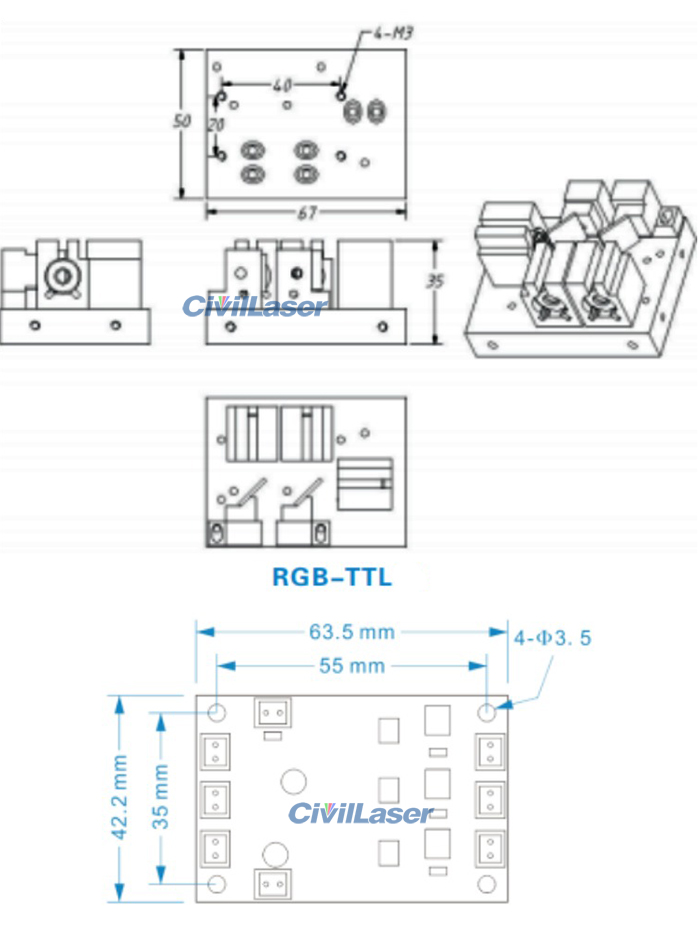 RGB laser module